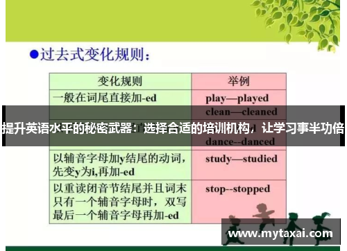 提升英语水平的秘密武器：选择合适的培训机构，让学习事半功倍